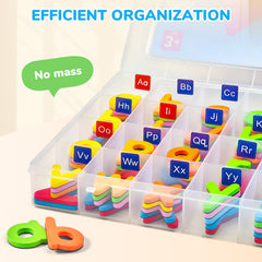 234 Pcs EVA Foam Magnetic Letters Kit – Upper & Lowercase Alphabet Set with Double-Sided Board