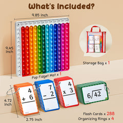 JoyCat 288 Math Flash Cards & Leanring Chart, 4 Operations