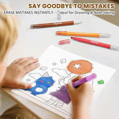 JoyCat Erasable Markers for Kids – 12 Dual-Tip Magic Pens