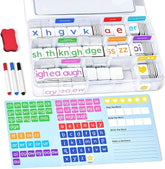 JoyCat 265 Phonics Magnetic Letter Tiles, ABC Word Building Kit with Folder