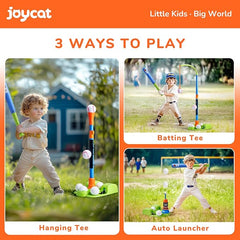 3-in-1 T Ball Set for Kids – Adjustable Height & Automatic Pitching Baseball Training Toy