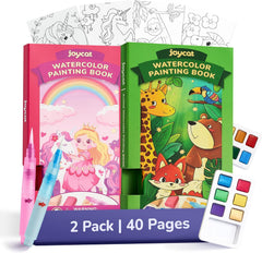 JoyCat 2 Pack Pocket Paint with Water Coloring Books