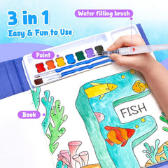 JoyCat Alphabet Paint with Water Coloring Book for Kids Ages 3-8