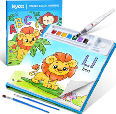JoyCat Animal & Alphabet Paint with Water Coloring Book for Kids Ages 3-8
