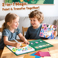 JoyCat Animals 2-in-1 Paint with Water Craft Book for Kids Ages 4-8