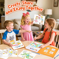 JoyCat Comics Paint with Water Coloring Book for Kids Ages 3-8