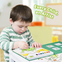 JoyCat Paint with Water Coloring Book for Kids Ages 3-8, Dinosaur & Vehicle, Mess-Free