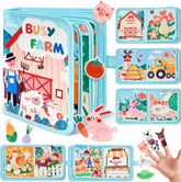 JoyCat Farm Busy Book, 21-in-1 Montessori Travel Quiet Toy