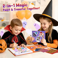 JoyCat Halloween Tiny Elves 2-in-1 Paint with Water Craft Book for Kids Ages 4-8