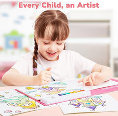 JoyCat Magical Pony Paint with Water Coloring Book for Kids Ages 3-8