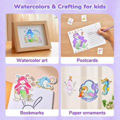 JoyCat Underwater World Paint with Water Coloring Book for Kids Ages 3-8