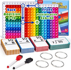 JoyCat 288 Math Flash Cards & Double-Sided Board, 4 Operations
