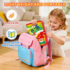 JoyCat 10-Inch Dual-Sided Dry Erase Travel Board for Kids, Zippered Case