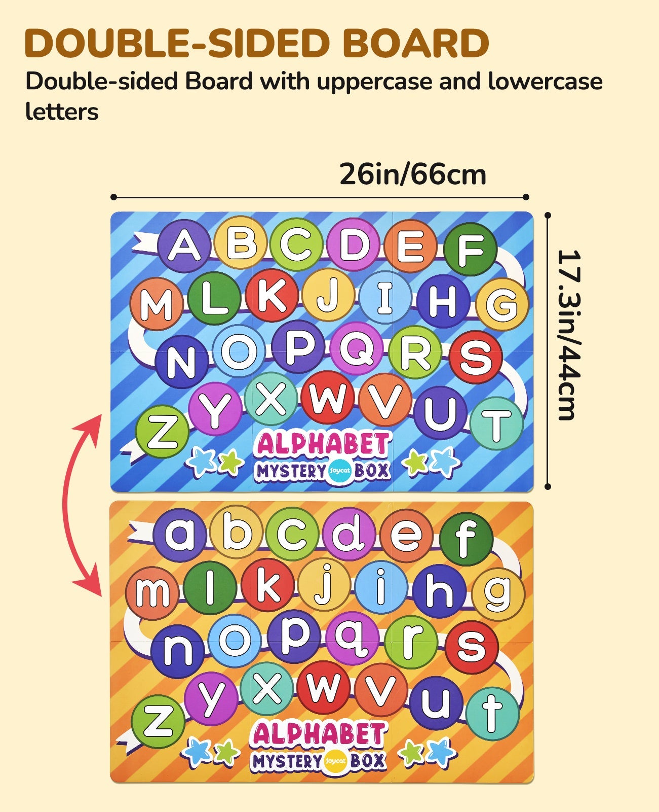 Alphabet Mystery Box for Kids – 26 Miniature Object Learning Toys with Double-Sided Letter Board