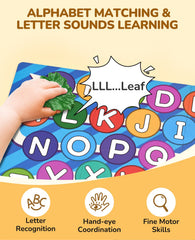 Alphabet Mystery Box for Kids – 26 Miniature Object Learning Toys with Double-Sided Letter Board