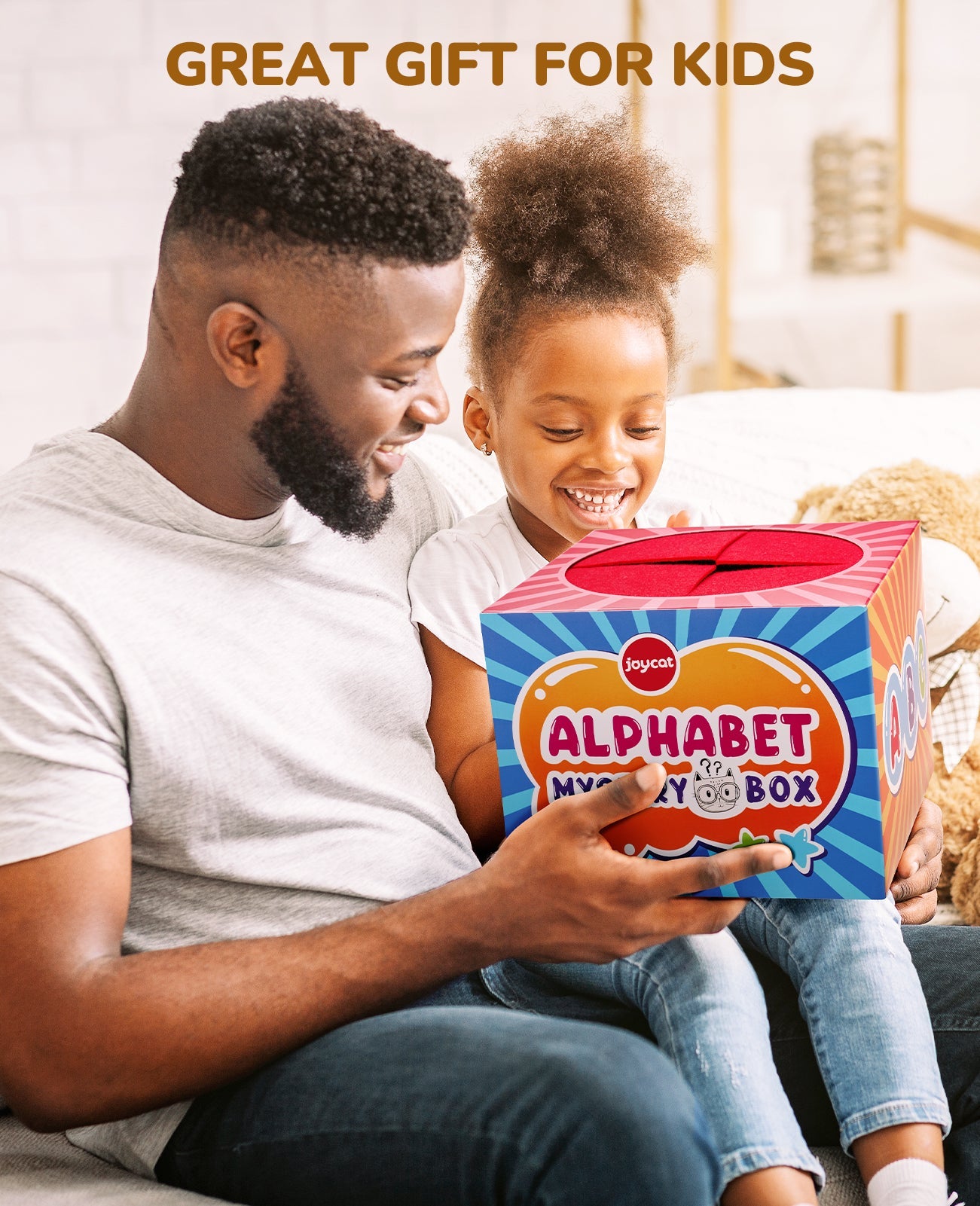 Alphabet Mystery Box for Kids – 26 Miniature Object Learning Toys with Double-Sided Letter Board