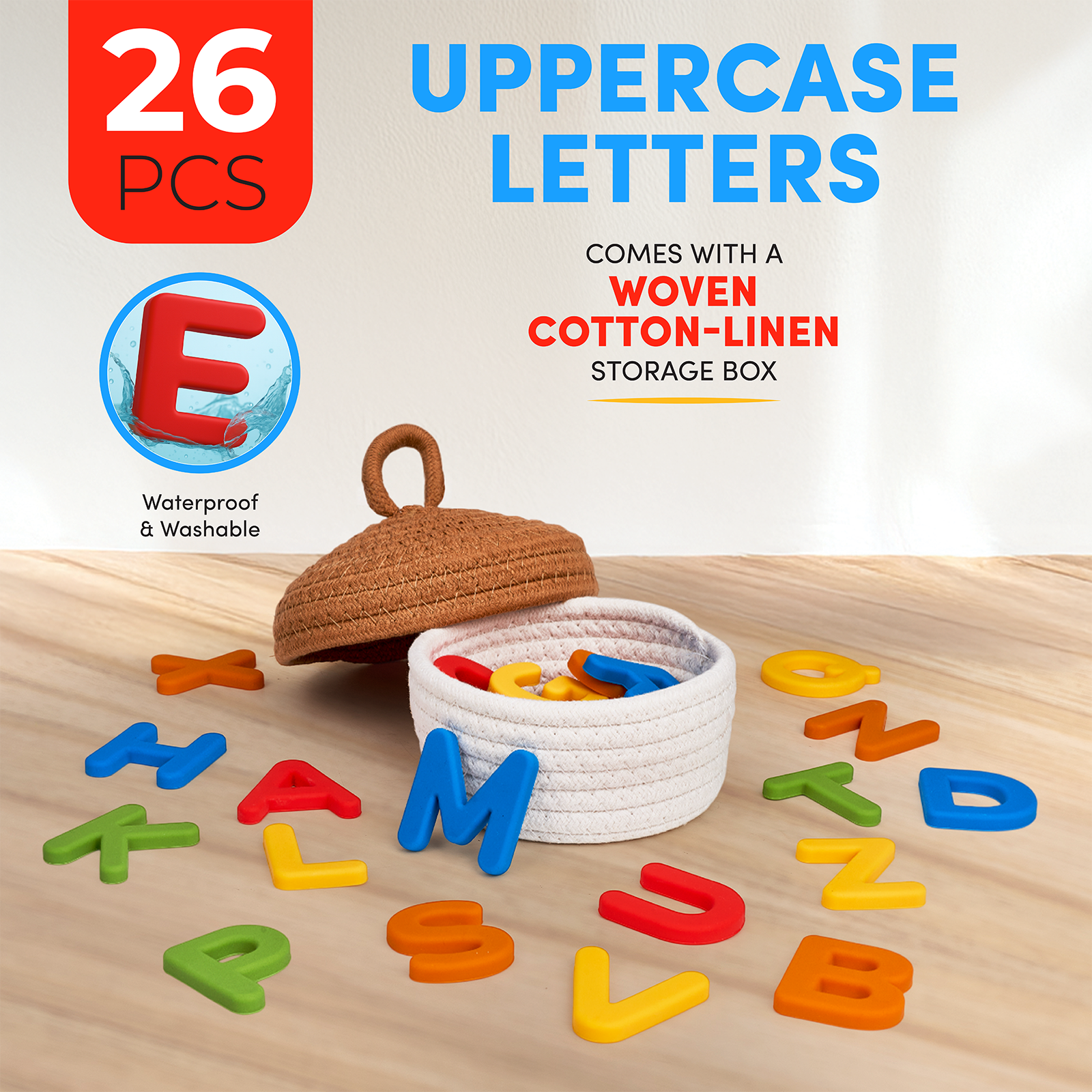 Silicone Magnetic Uppercase Letters – 26-Piece Set