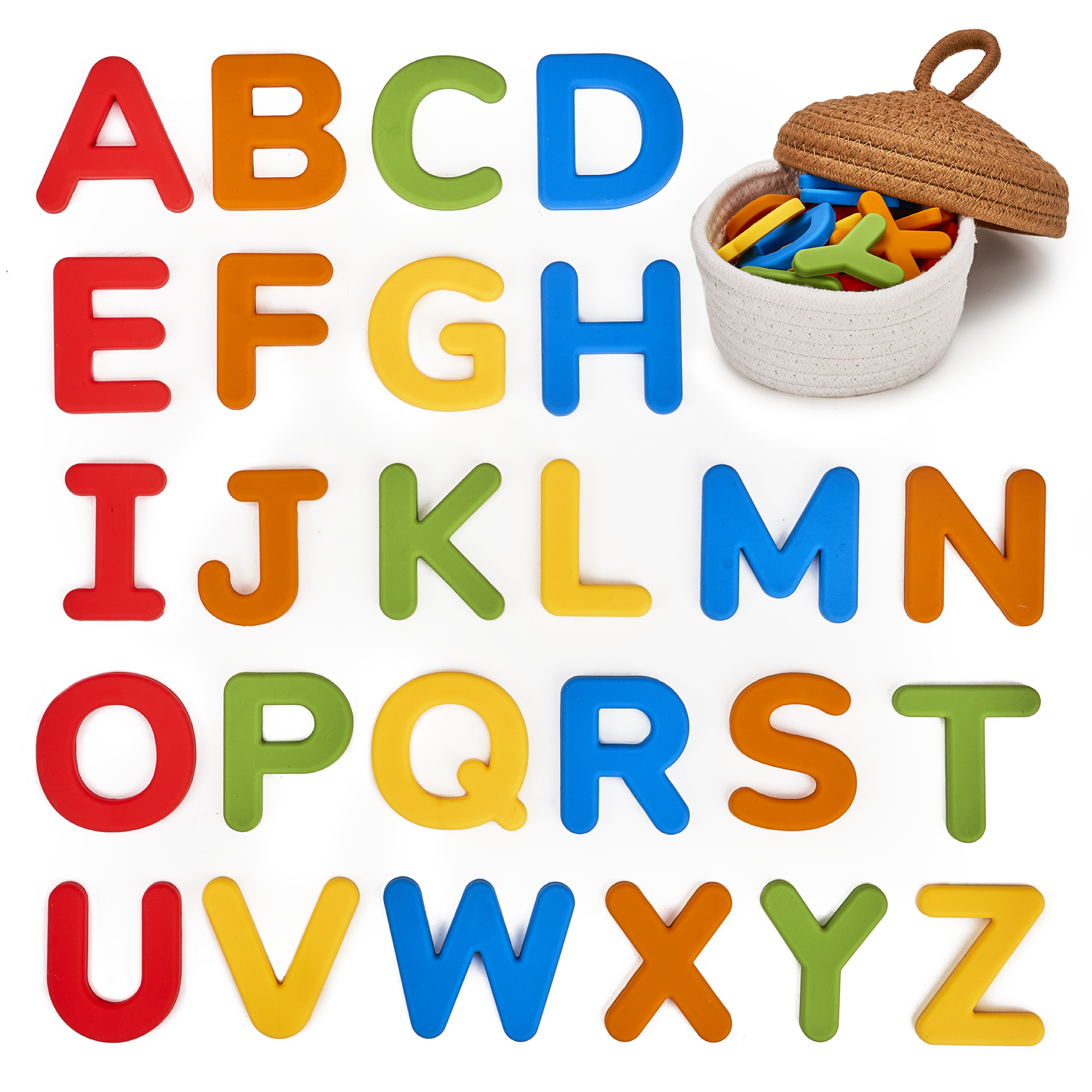 Silicone Magnetic Uppercase Letters – 26-Piece Set