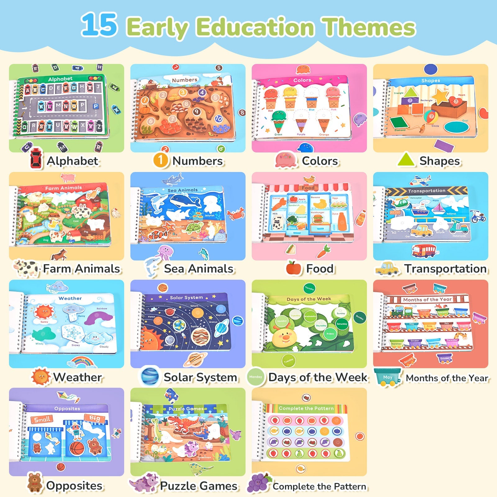 JoyCat Preschool Busy Book for Toddlers