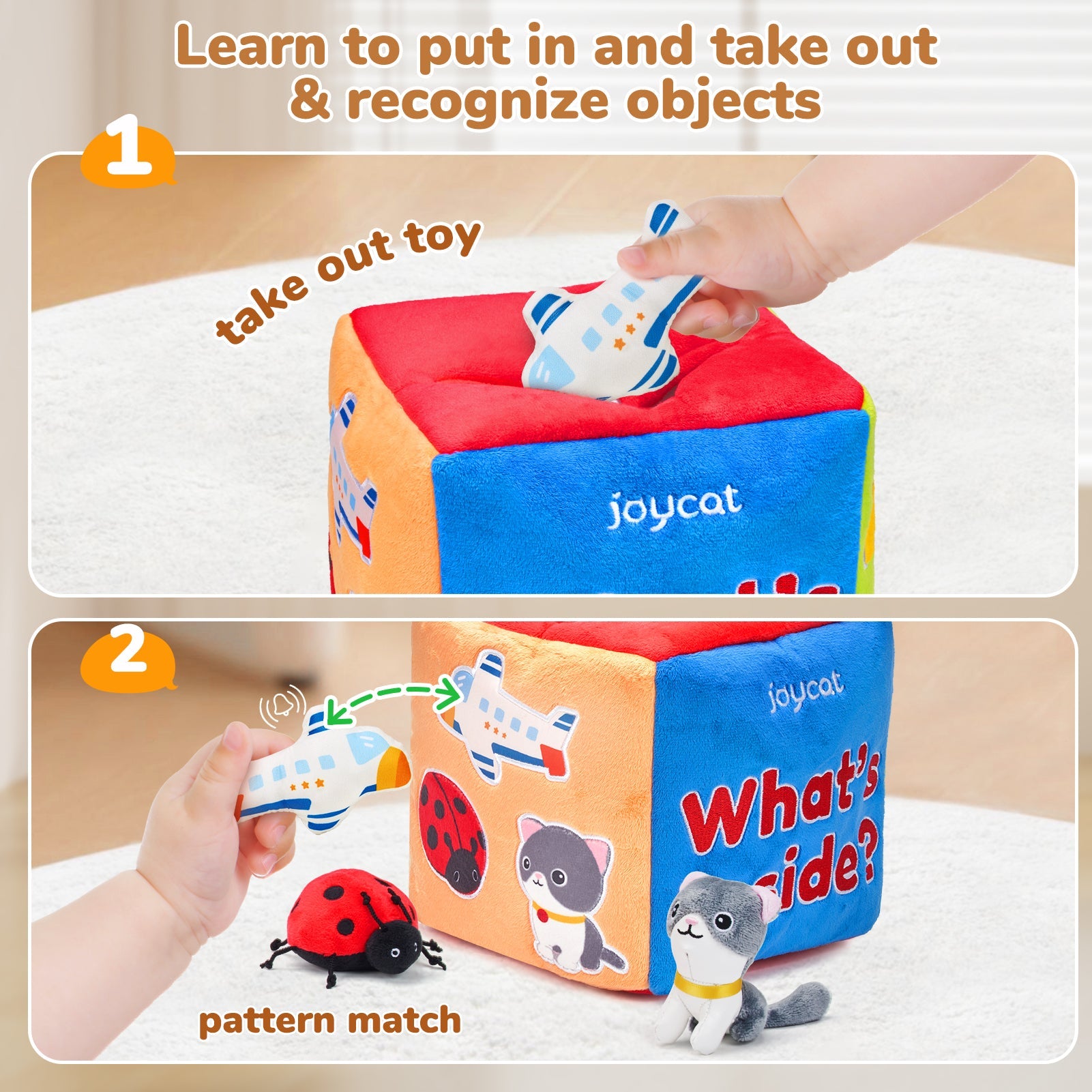 JoyCat Baby Toys Mystery Soft Box 10 Sensory Objects