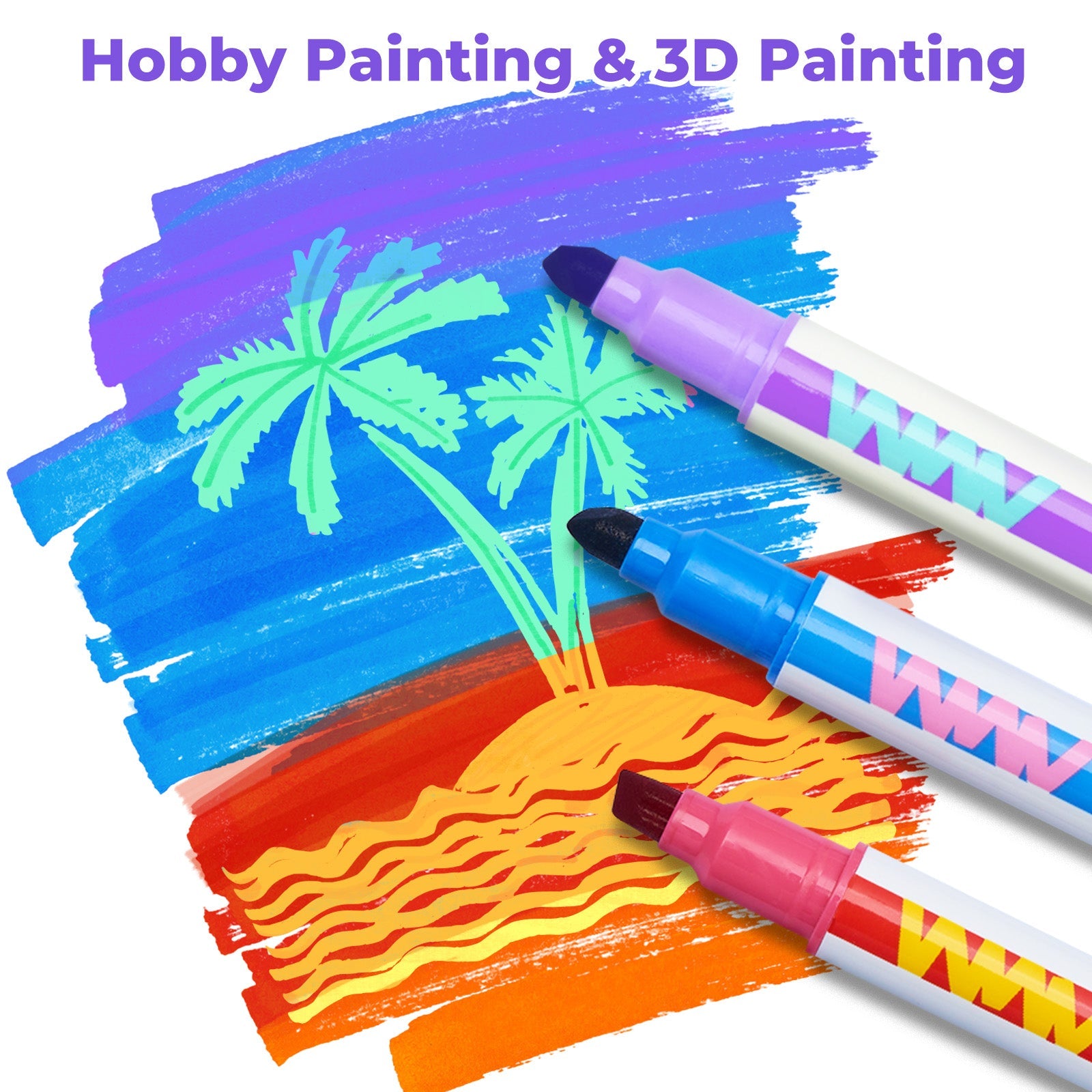 Non-Toxic Color Changing Markers – 10 Magic Pens for Kids, Drawing & Secret Messages