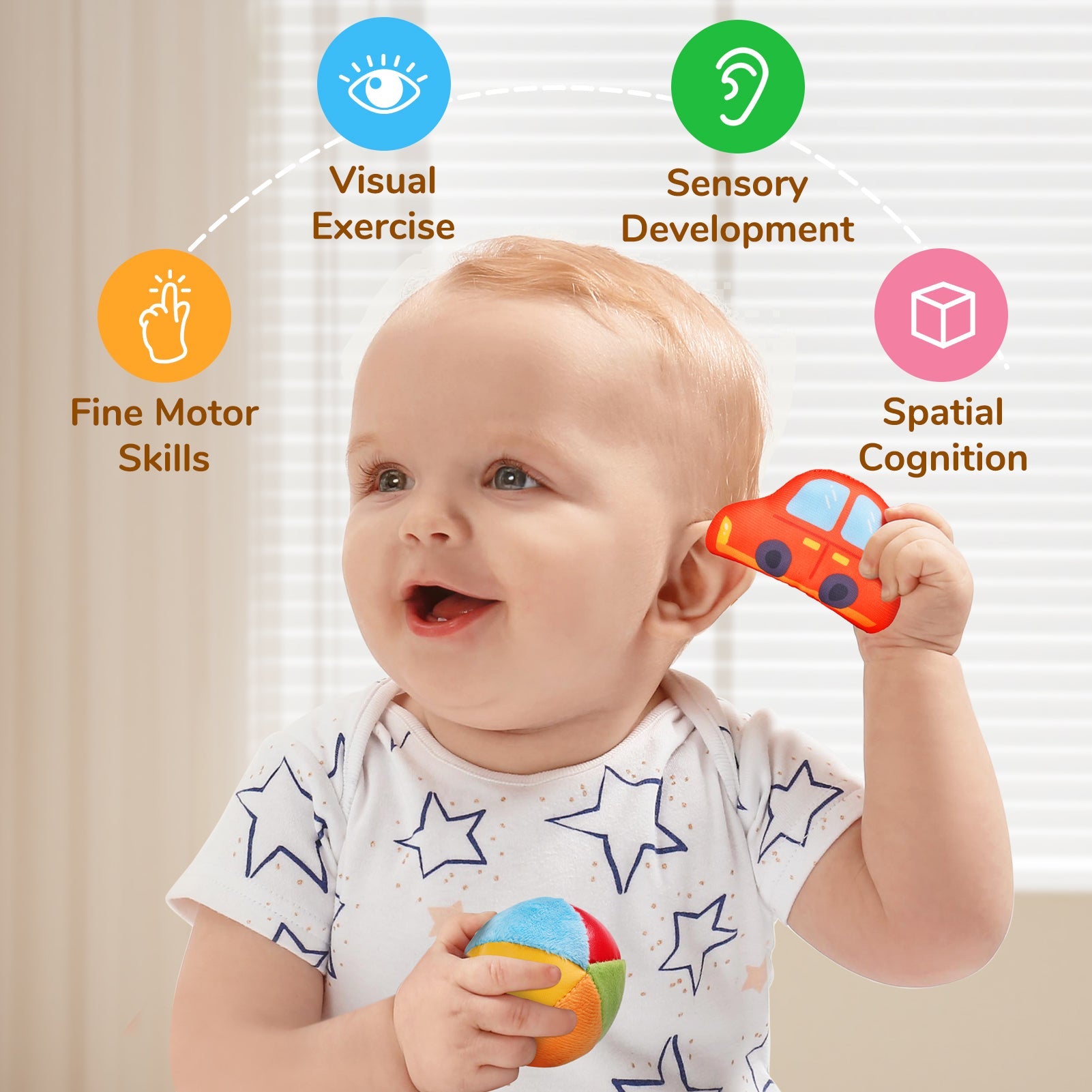 JoyCat Baby Toys Mystery Soft Box 10 Sensory Objects