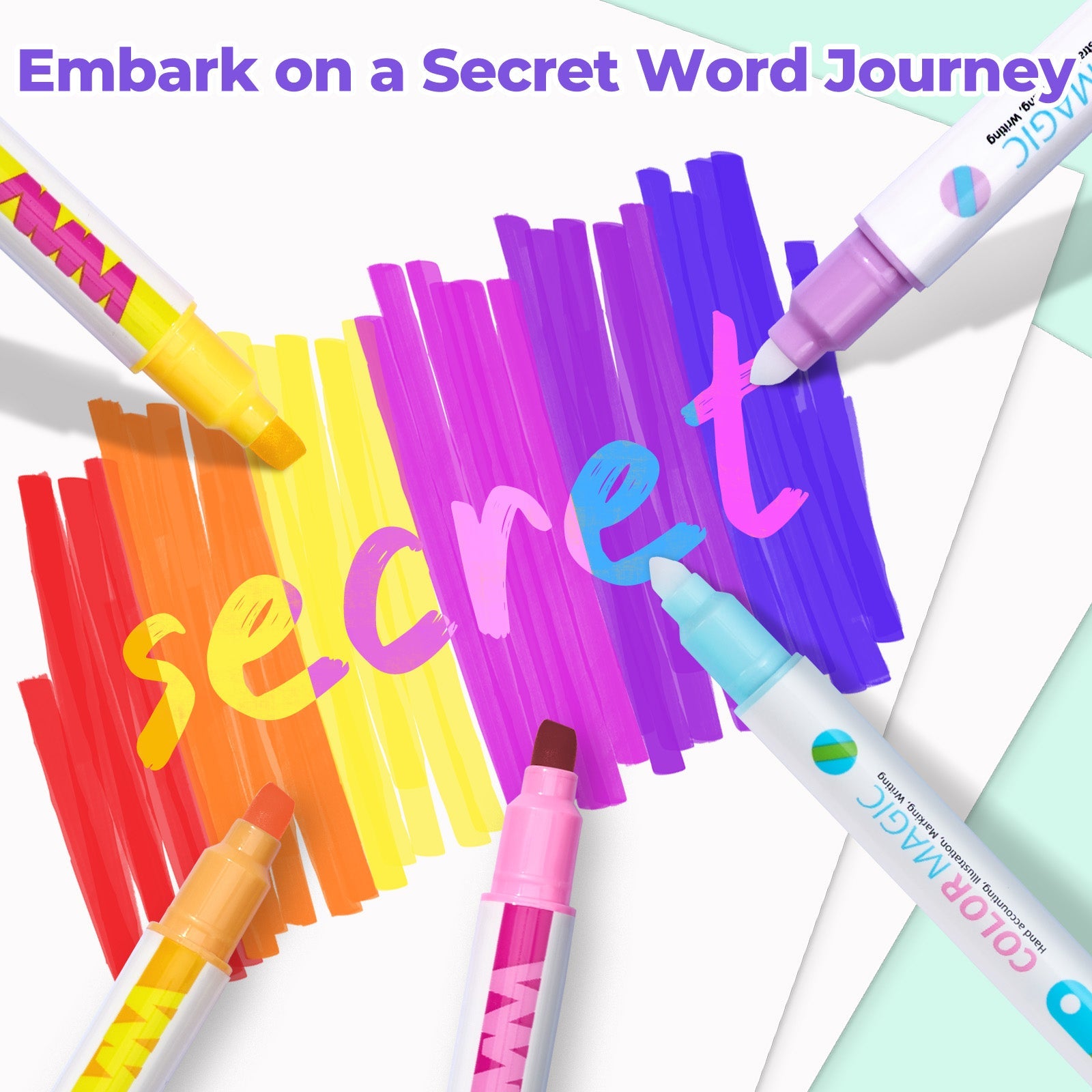 Non-Toxic Color Changing Markers – 10 Magic Pens for Kids, Drawing & Secret Messages