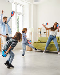 JoyCat Toss and Catch Ball Game for Kids, 4 Paddle Sticky Ball Set, Toddler Baseball Catch Toy