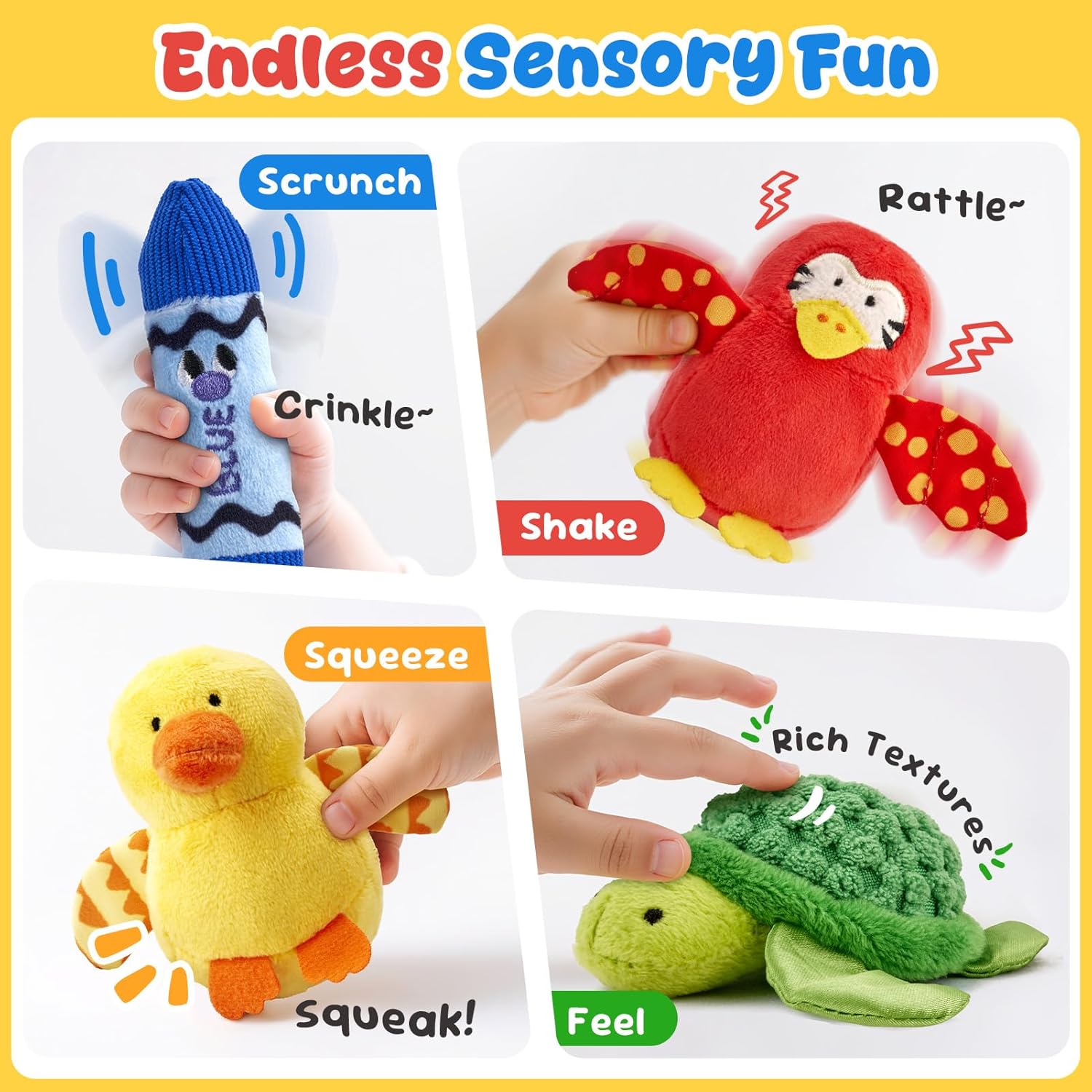JoyCat Montessori Baby Toys, 12PCS Sensory Sorting Boxes