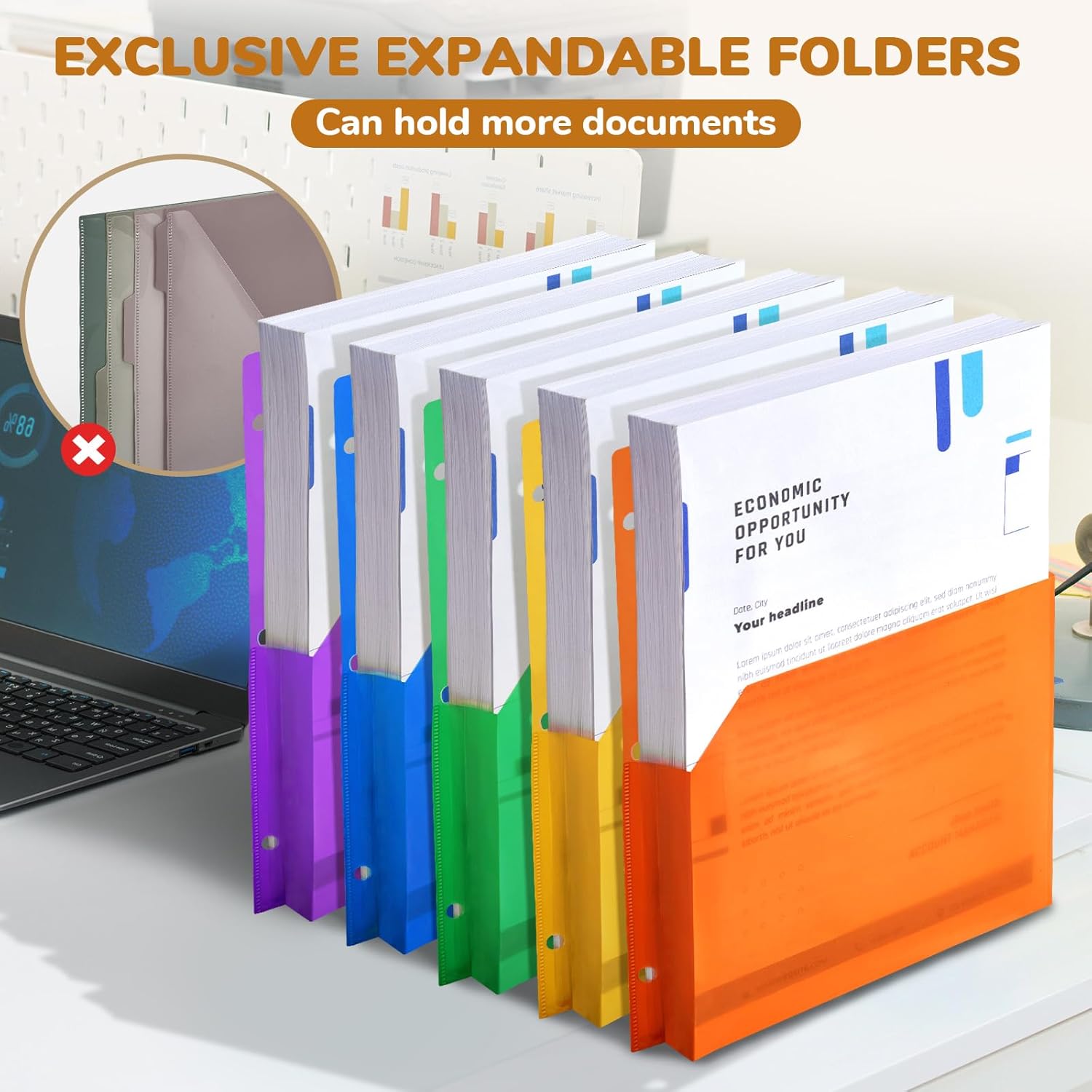 3 Ring Binder Portfolio Clipboard with Storage – PU Leather Organizer with Magnetic Board & 5 Dividers