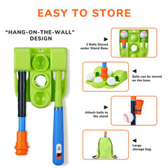 3-in-1 T Ball Set for Kids – Adjustable Height & Automatic Pitching Baseball Training Toy