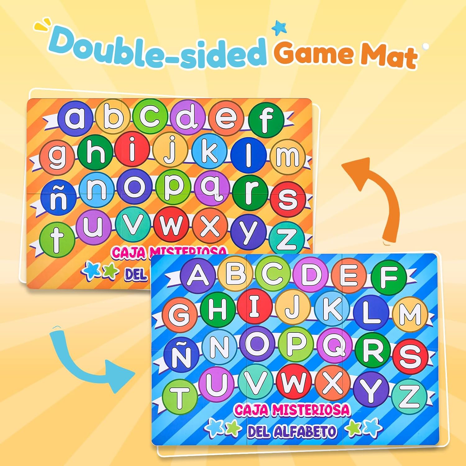 Alphabet Mystery Box for Kids – 26 Miniature Object Learning Toys with Double-Sided Letter Board