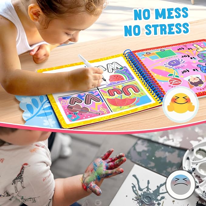 Water Reveal Alphabet Coloring Book – Mess-Free & Reusable Learning Activity for Toddlers
