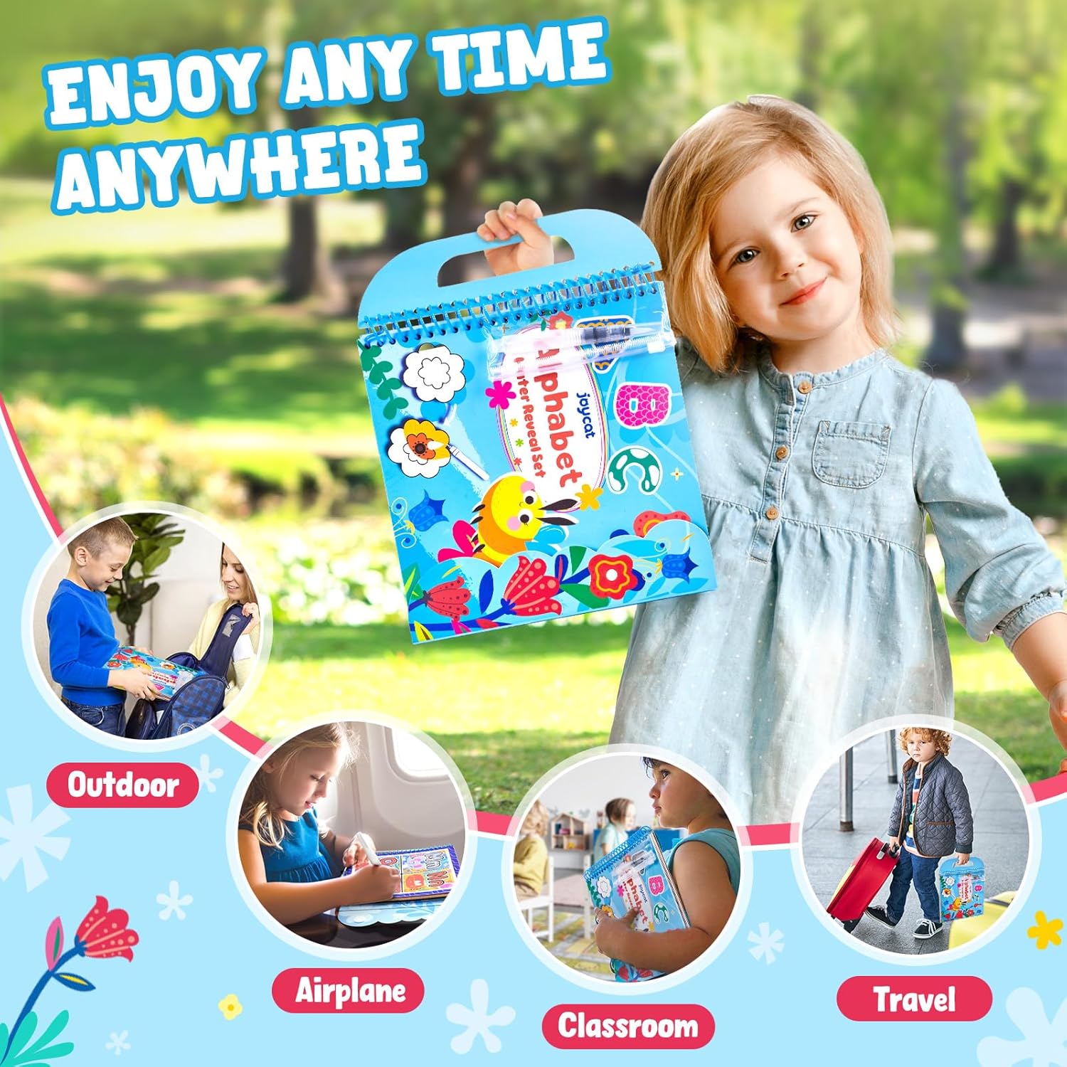Water Reveal Alphabet Coloring Book – Mess-Free & Reusable Learning Activity for Toddlers
