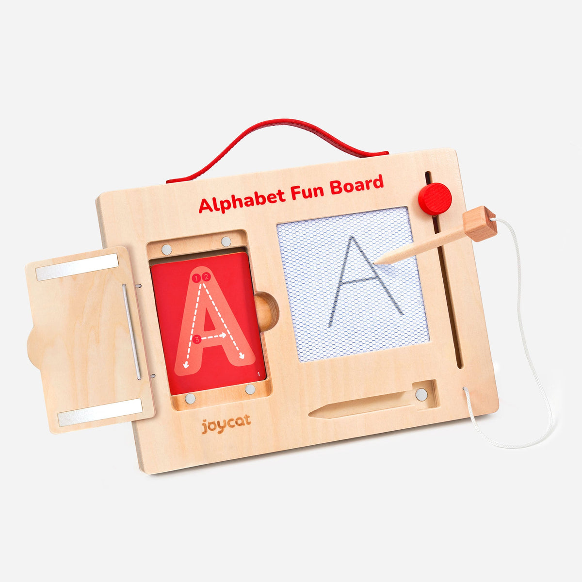 Wooden Letter & Number Tracing Board – Fine Motor Skill Writing Practice with Directional Arrows