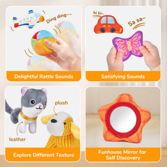 JoyCat Baby Toys Mystery Soft Box 10 Sensory Objects