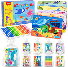 JoyCat 24 Pack Ocean Dot Art Party Favors, 4800+ Dot Stickers
