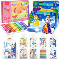 JoyCat 24 Pack Princess Dot Art Party Favors, 4800+ Dot Stickers