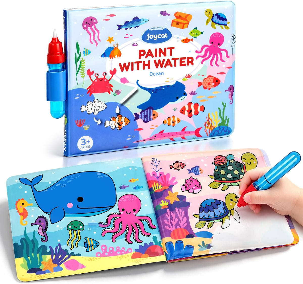 Ocean Reusable Water Coloring Book for Toddlers