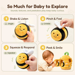 JoyCat Baby Toys Beehive Toy with 5 Sensory Bees