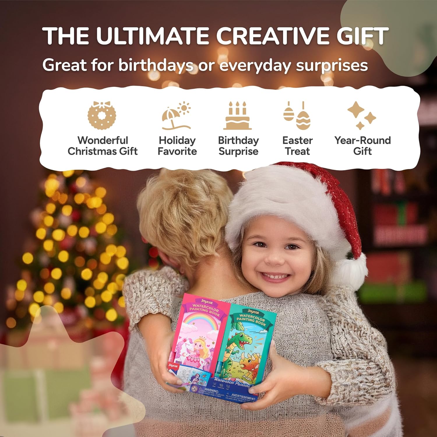 JoyCat 2 Pack Magical Pony & Dinosaurs Paint with Water Coloring Books for Kids Ages 3-8