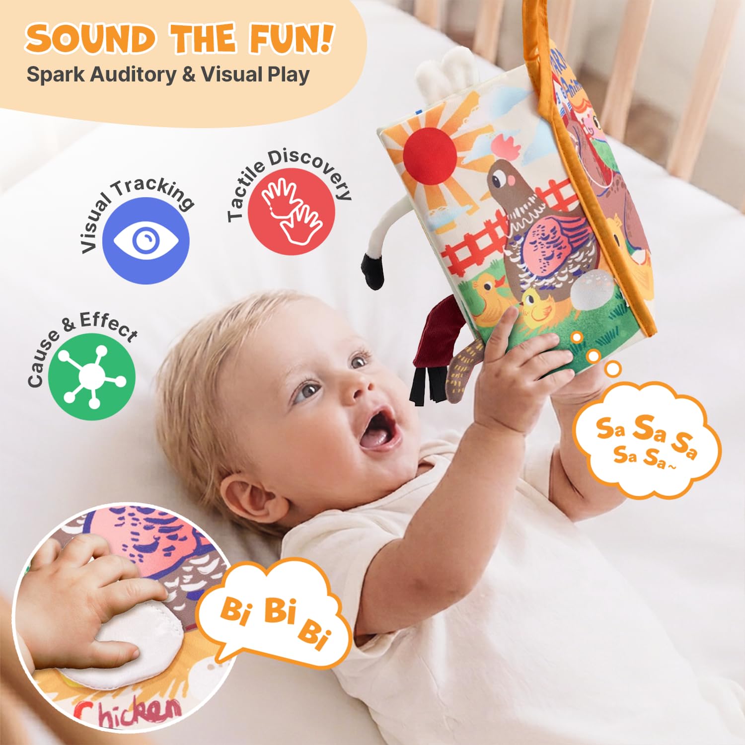 JoyCat Montessori Sensory Baby Toy Set for Babies 6-12 Months