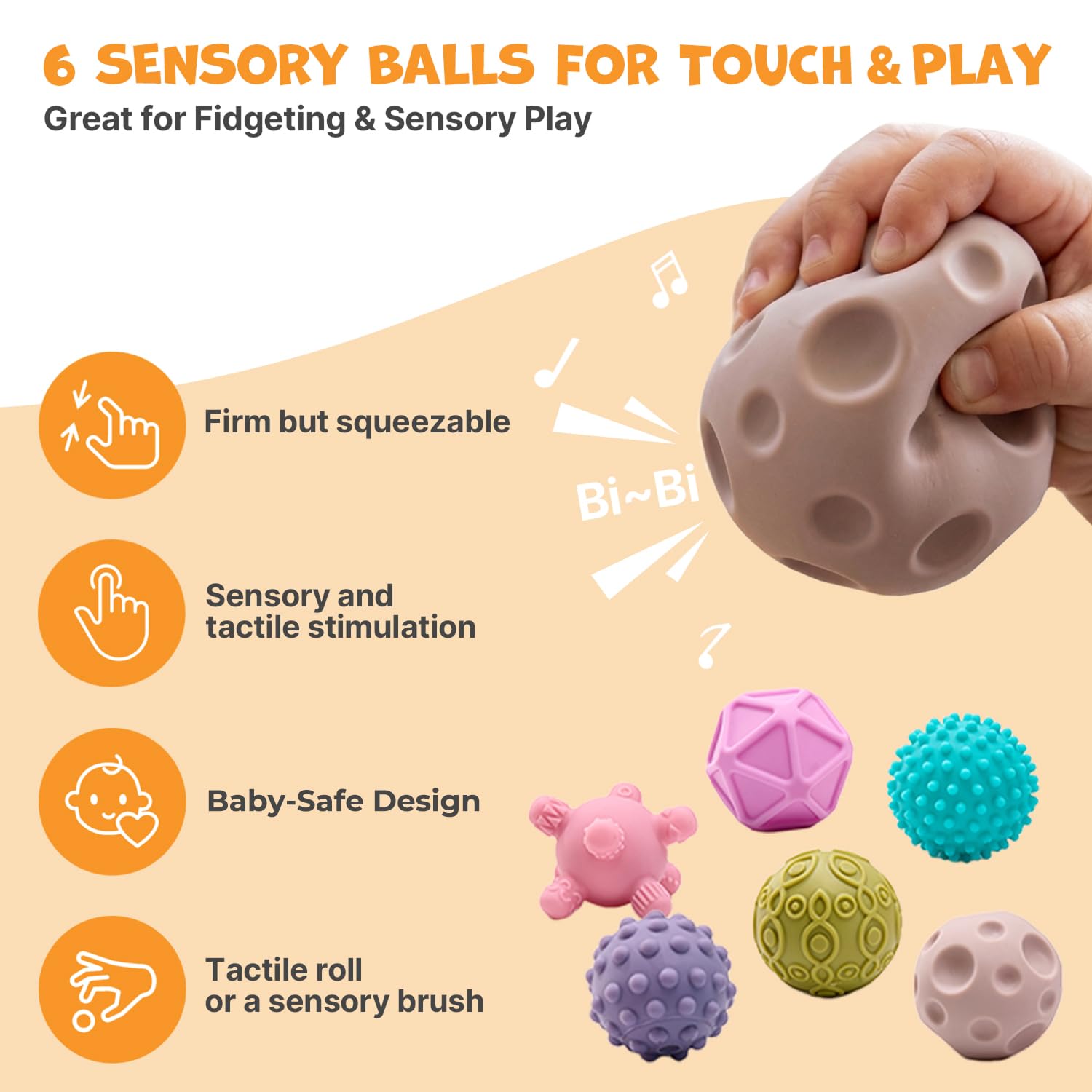 JoyCat Montessori Sensory Baby Toy Set for Babies 6-12 Months