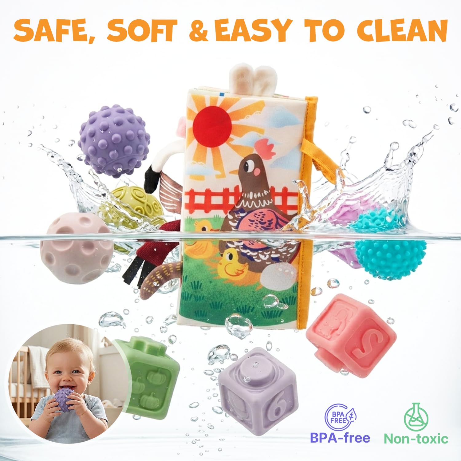 JoyCat Montessori Sensory Baby Toy Set for Babies 6-12 Months