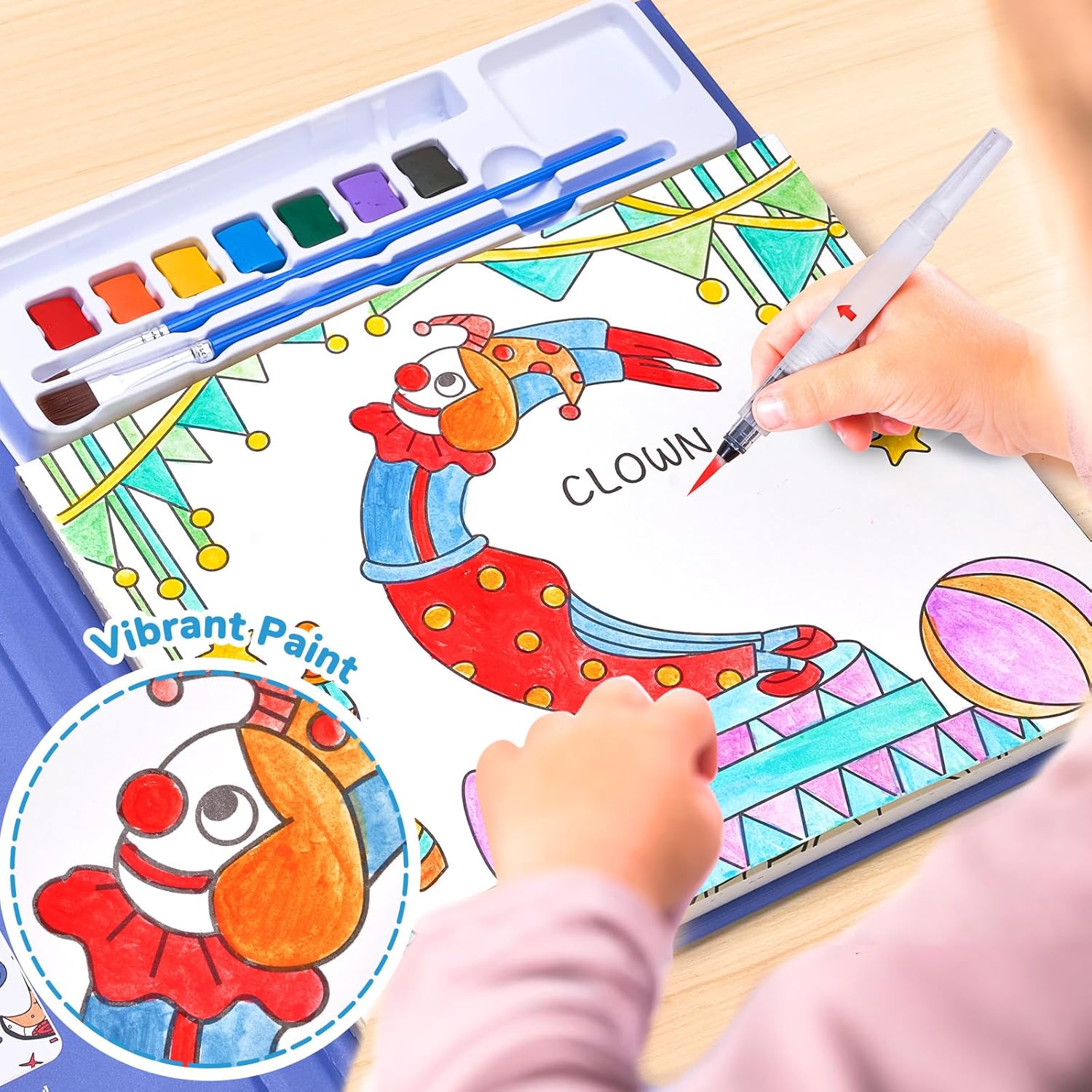 JoyCat Alphabet Paint with Water Coloring Book for Kids Ages 3-8