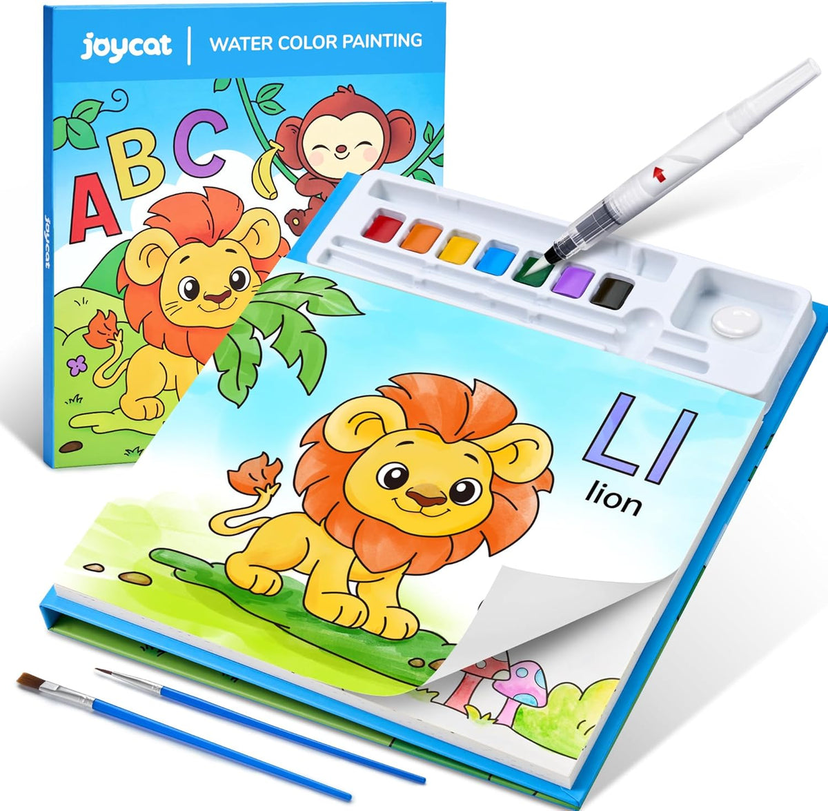 JoyCat Animal & Alphabet Paint with Water Coloring Book for Kids Ages 3-8