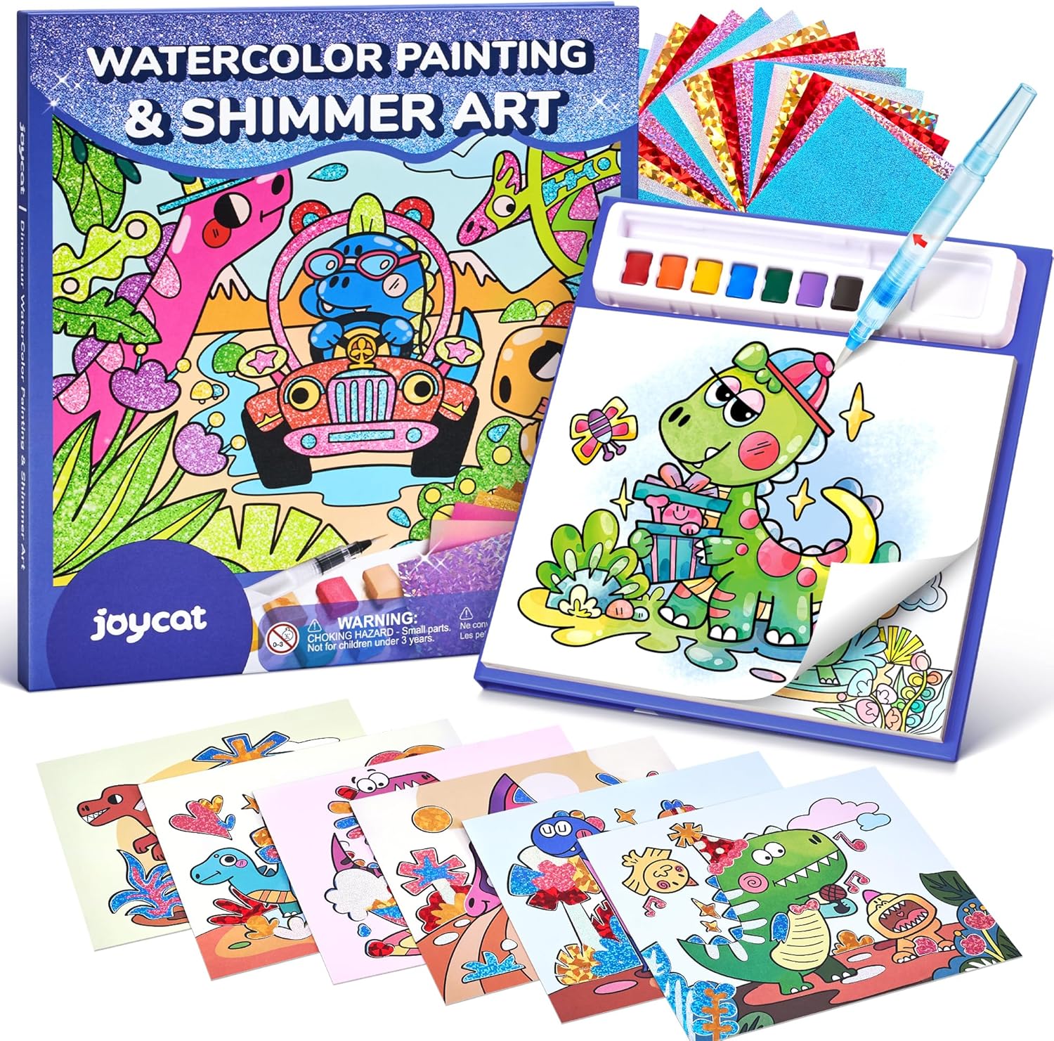 JoyCat Dinosaurs 2-in-1 Paint with Water Craft Book for Kids Ages 4-8