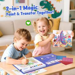 JoyCat Dinosaurs 2-in-1 Paint with Water Craft Book for Kids Ages 4-8