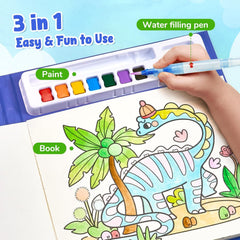 JoyCat Dinosaurs 2-in-1 Paint with Water Craft Book for Kids Ages 4-8