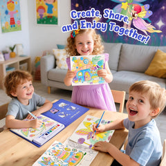 JoyCat Elf Friends Paint with Water Coloring Book for Kids Ages 3-8
